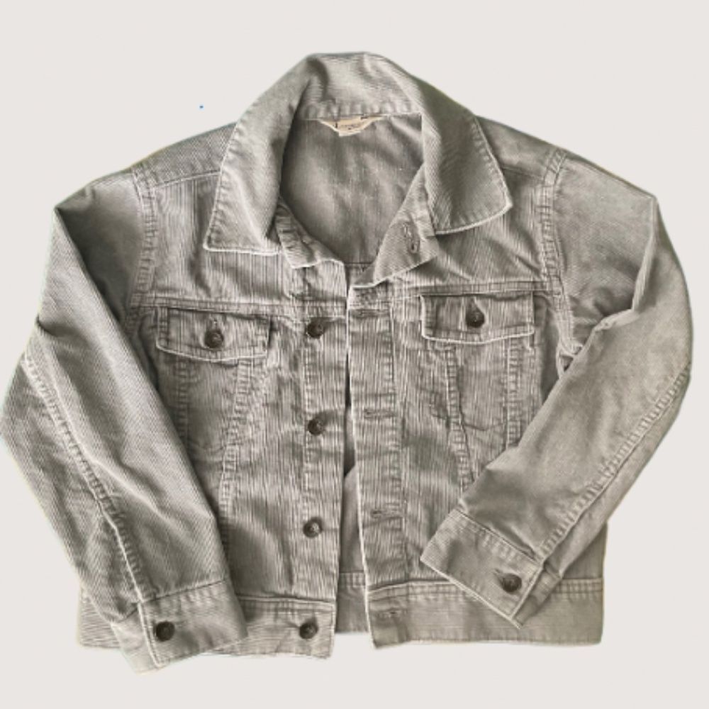 Land’s End Kids Corduroy Jacket Grey Size Small